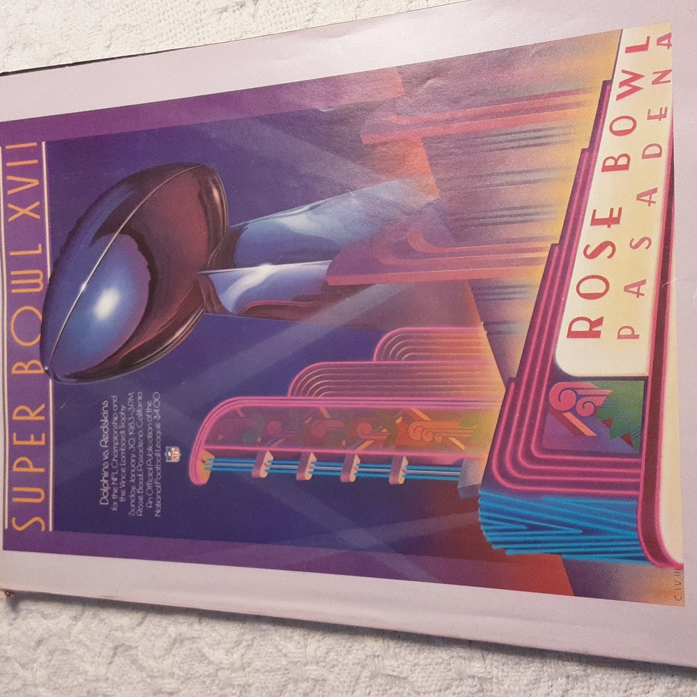 1983 NFL Super Bowl XVII Miami Dolphins vs Washington Redskins  Game Day Pub.